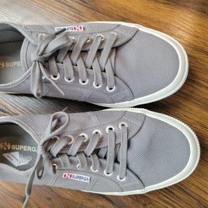 Superga Cotu 2750 classic gray lace up sneaker EU UK 40 Men 7.5 Women 9